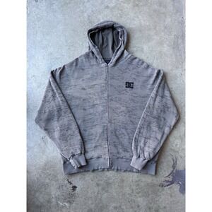 DC Shoes Camouflage Camo Thermal Zip Up Hoodie Jacket Skater Surfer Y2K XL Heavy
